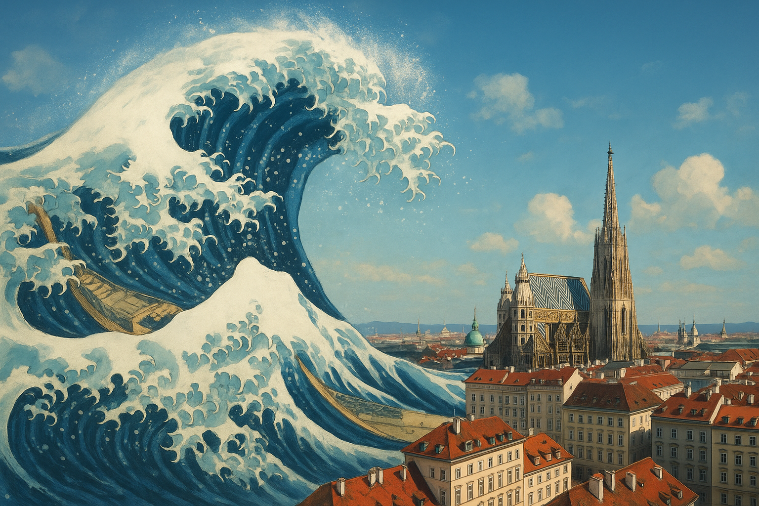 Titelbild zu „Spektakuläre Enthüllung: „Die große Welle“ stürmt Wien!“