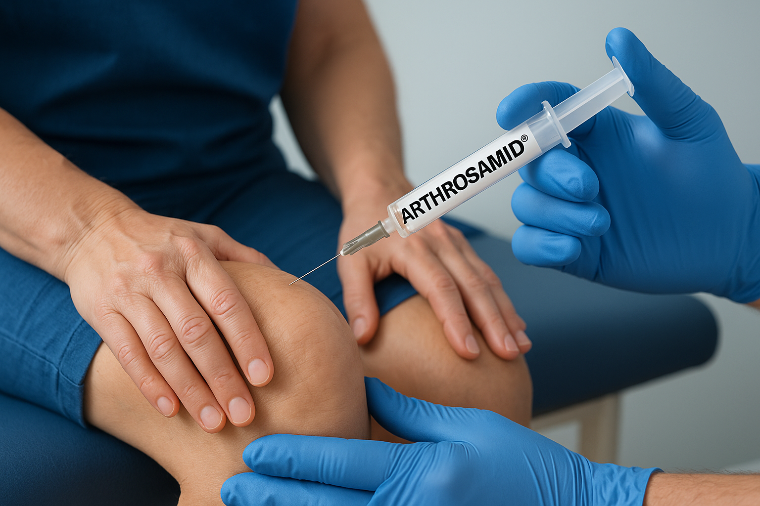 Titelbild zu „Revolutionäre Spritze statt OP: Das Wunder der Arthrosamid®-Injektion!“
